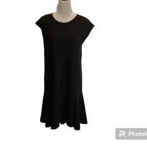 Country Road Dress Chic LBD Skater Bold Zipper Minimalist Classic Womens SZ M